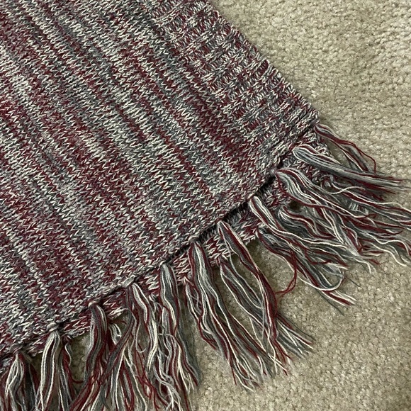 Downeast Basics Turtleneck Poncho/Shawl with Fringe - Picture 5 of 6